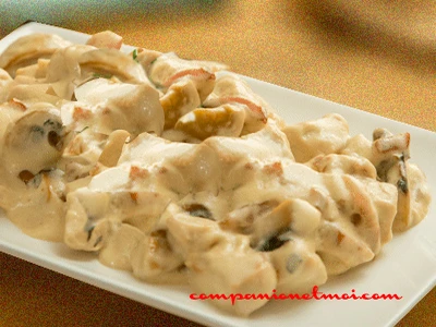 Poulet carbonara