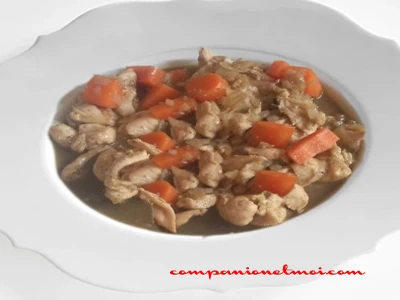 Poulet carottes à la bière brune