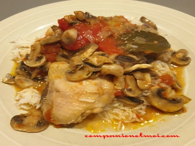 Poulet tomates champignons