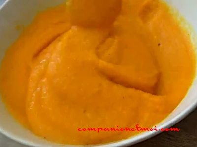 Purée d'automne carottes pommes de terre et lentilles corail