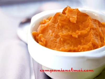 Purée de patates douces et veau pour bébé