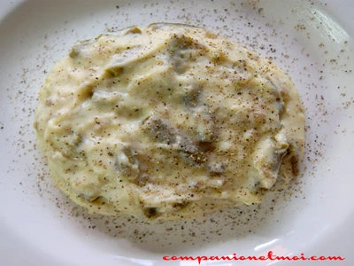 Purée de pommes de terre haricots verts