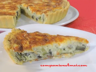 Quiche aubergine et fromages