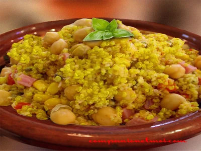 Quinoa à la tomate et aux pois chiches