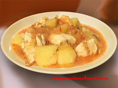 Ragoût de pommes de terre au poulet