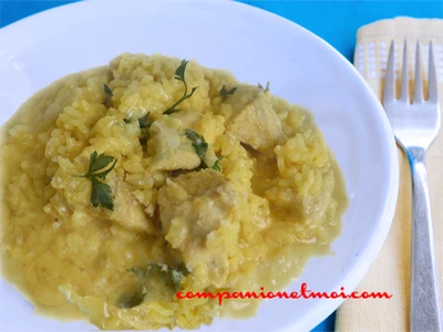 Risotto au poulet et au citron