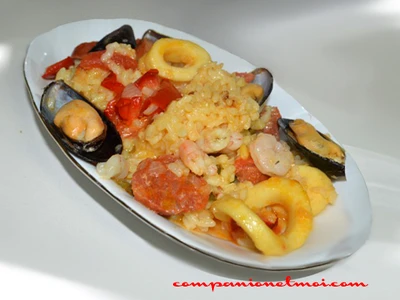 Risotto aux fruits de mer et chorizo