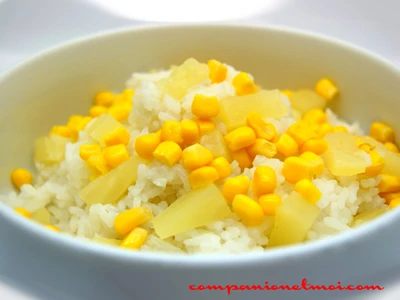 Riz à l'ananas et maïs