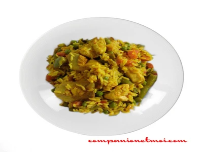 Riz au poulet et aux légumes
