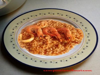 Riz aux gambas et calmars
