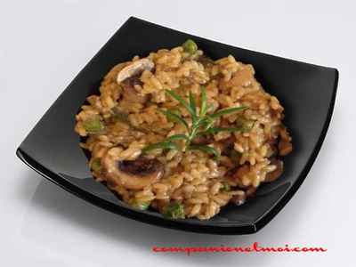 Riz aux girolles et romarin