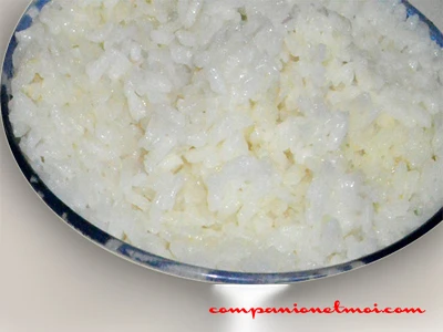 Riz blanc en une étape