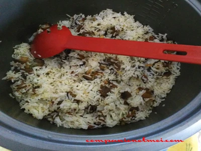 Riz long à l'aubergine