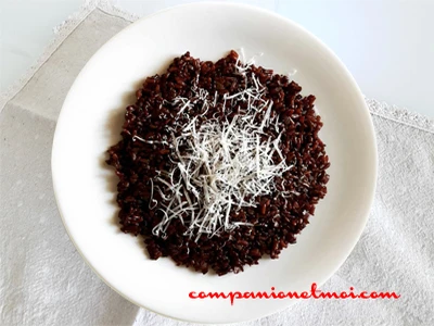 Riz noir au parmesan