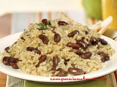 Riz pilaf aux haricots rouges