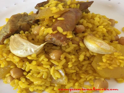 Riz saucisse et filet de porc
