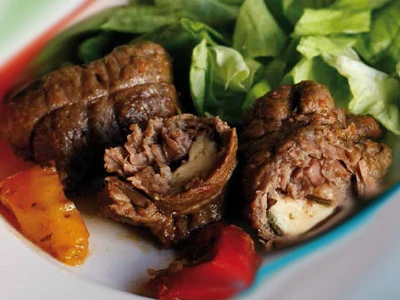 Rouleaux de viande aux poivrons