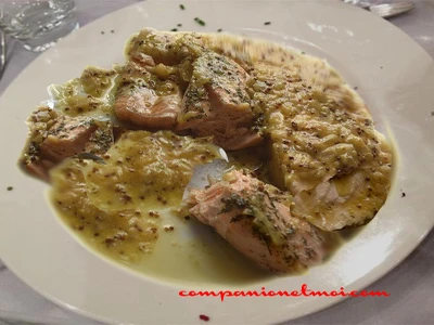Saumon vapeur et sauce au cidre