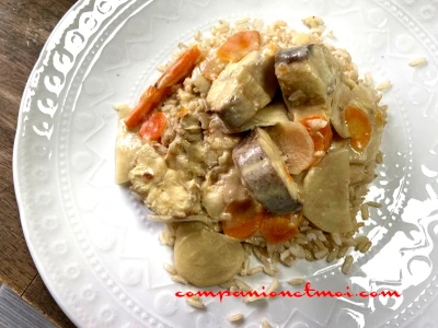 Saumonette à la crème carottes et radis noirs