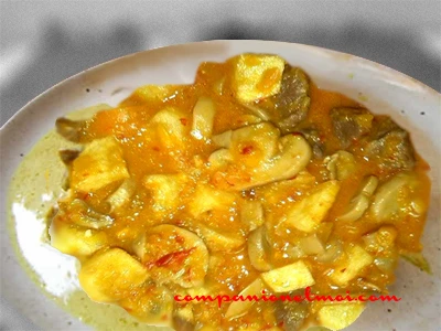 Sauté de porc en sauce