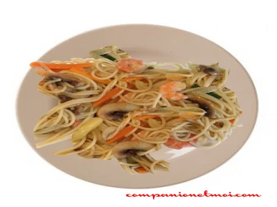 Spaghetti à la sauce orientale