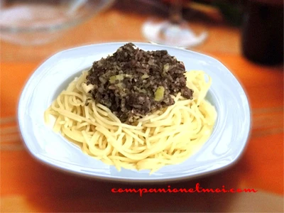Spaghetti au boudin noir