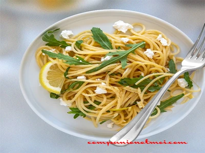 Spaghetti roquette et feta