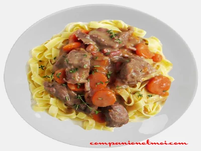 Tagliatelles à la bourguignonne