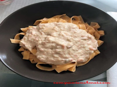 Tagliatelles à la crème de saumon