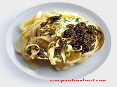 Tagliatelles au caviar