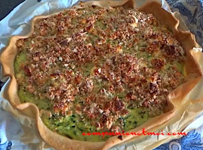 Tarte à la courgette et son crumble de feta
