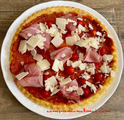 Tarte renversée tomates jambon et parmesan