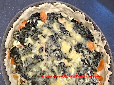 Tarte salée chou kale et saumon