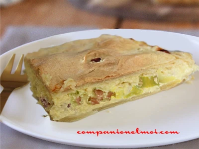 Tarte uruguayenne aux poireaux et jambon