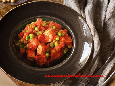 Thon à la tomate et aux petits pois