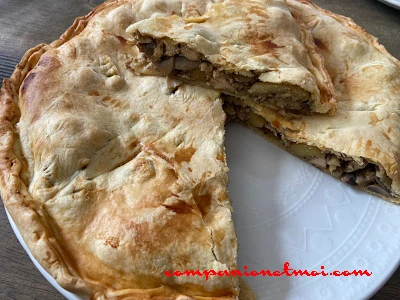 Tourte vegan aux champignons et tofu