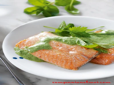 Truite saumonée au vert