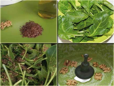Préparation recette Pesto hivernal