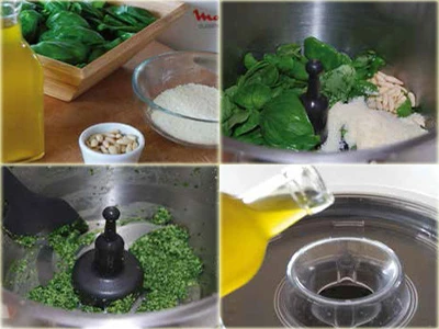 Préparation recette Pesto sans ail