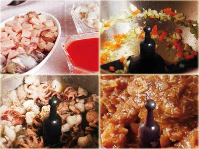 Préparation recette sauce de poissons