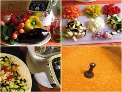 Préparation recette Sauce tomate aux légumes