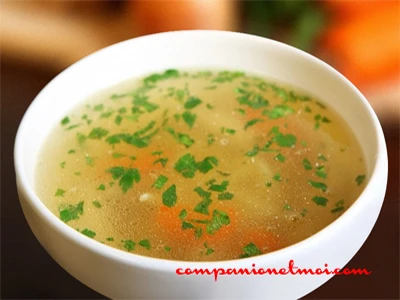 Bouillon de poulet cèleri carottes
