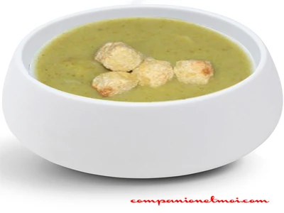 Crème de brocoli et de pomme