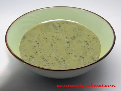 Crème de courgettes et poulet
