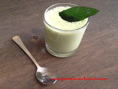 Gazpacho de petits pois à la menthe