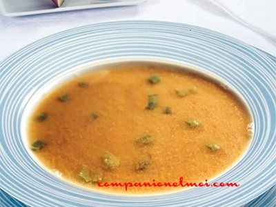 Soupe angolaise oignon poivron et beurre de cacahuètes