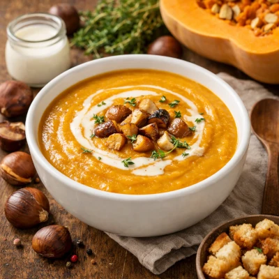 Soupe butternut & châtaigne