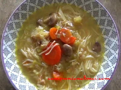 Soupe chinoise au poulet