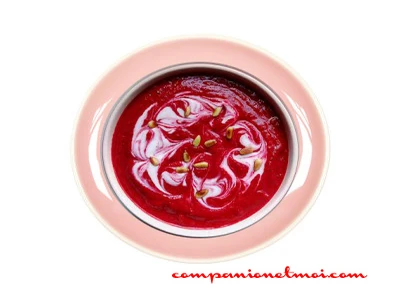 Soupe de betteraves et chou-fleur