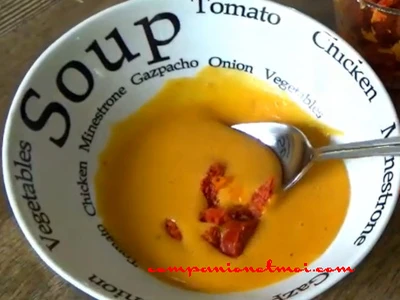 Soupe de lentilles corail et chorizo